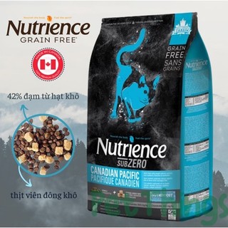 [Túi 2.27kg] [Date T1/2024] Hạt Nutrience SubZero Cho Mèo Mọi Độ Tuổi (Nhập khẩu Canada)
