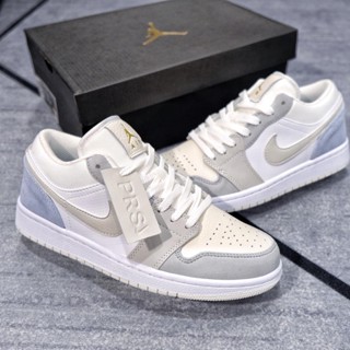 Giày Nike jordan 1 Xanh Parí Cổ Thấp- Giày Sneaker Nam Nữ Thể Thao Cổ Thấp Thời Trang Cao Cấp [Full bill +box]