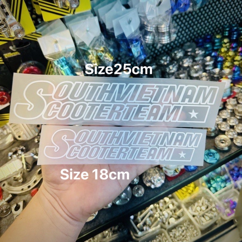 Tem Southvn Scooter Tem In uv siêu trong thích hợp dán cho các màu tối, tem chống thấm nước tốt