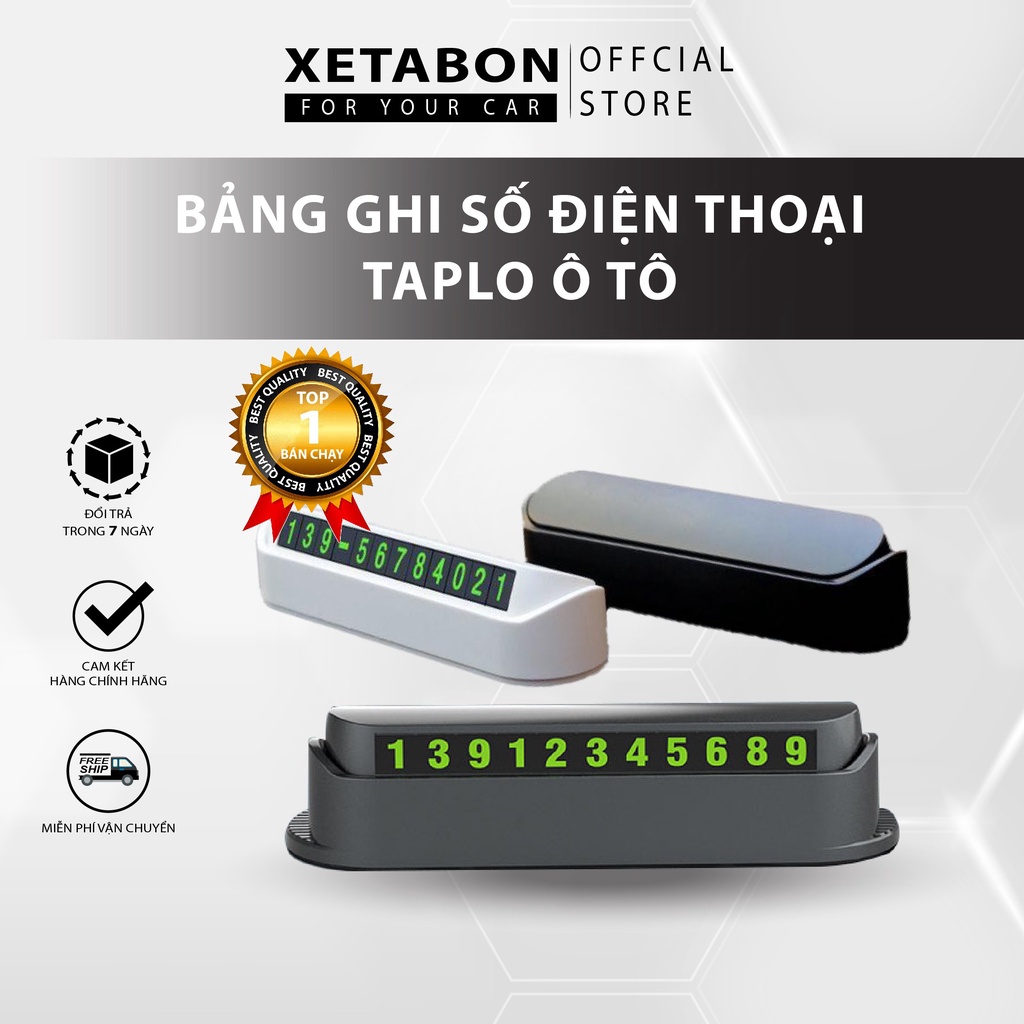 Bảng ghi số điện thoại, thẻ ghi số điện thoại trên ô tô gắn taplo khi dừng đỗ xe