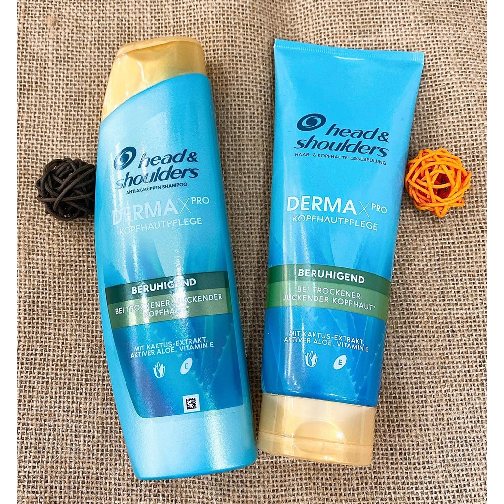 CẶP GỘI XẢ HEAD & SHOULDER DERMA X PRO DÀNH CHO TÓC GÀU, NGỨA & KHÔ DA ĐẦU