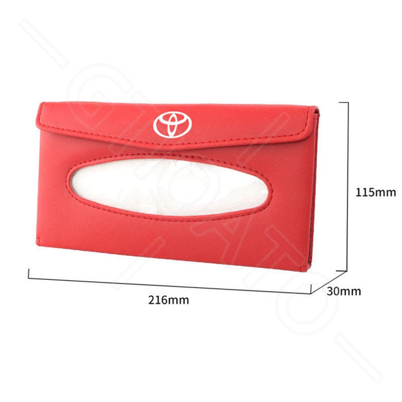 GTIOATO Tấm Che Nắng Ô Tô Hộp Đựng Khăn Giấy Ô Tô Da HộP ĐựNg GiấY TrêN Xe Ô Tô HộP ĐựNg GiấY ĂN TrêN Ô Tô HộP ĐựNg Đồ TrêN Ô Tô Phụ Kiện Xe Hơi Cho Toyota CHR Raize Corolla Cross Rush Fortuner Yaris Innova Vios Prius C Wigo