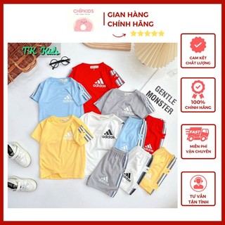 Bộ thun lạnh cộc tay cho bé trai, bé gái Adidas mẫu mới nhất cho bé trai, bé gái
