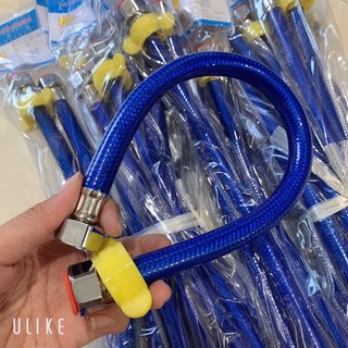 Dây cấp nước nóng lạnh 3 lớp dài 40cm 60cm ốc inox dày