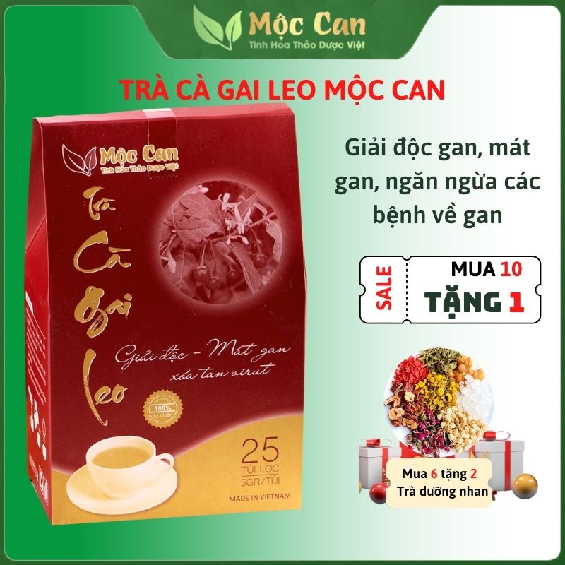 Trà thanh nhiệt mát gan giải độc gan cà gai leo túi lọc Mộc Can 25 túi