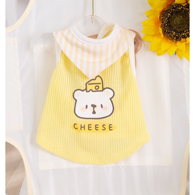 ÁO GẤU CHEESE VÀNG CỔ THỦY THỦ MÁT MẺ THOÁNG KHÍ SIÊU XINH XẮN MÙA HÈ CHO THÚ CƯNG
