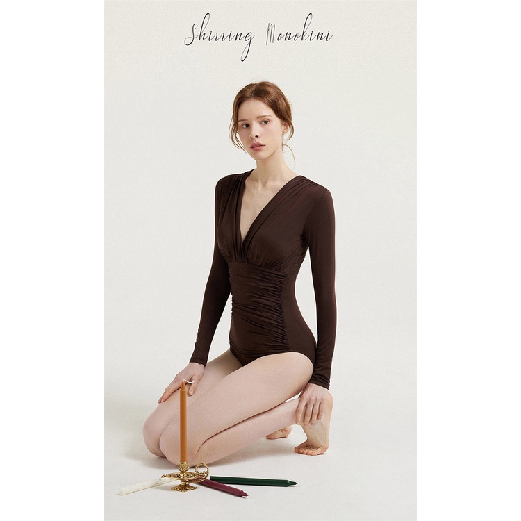 Bikini đồ bơi nữ 1 mảnh dài tay che bụng