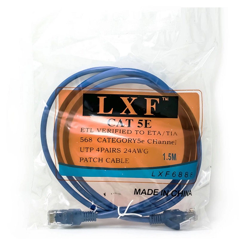 Dây Cáp Mạng Bấm Sẵn 2 Đầu LXF dài 1,5M - 2M - 3M - 5M UTP Cat 5E