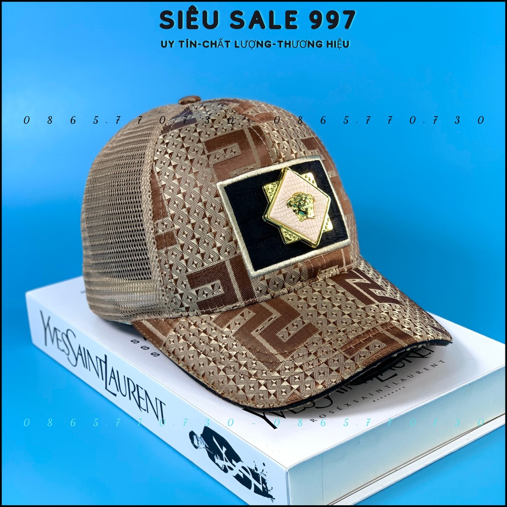 NÓN LƯỠI TRAI PHỐI LƯỚI LOGO HÌNH THOI MẠ VÀNG CAO CẤP THỜI TRANG NAM NỮ