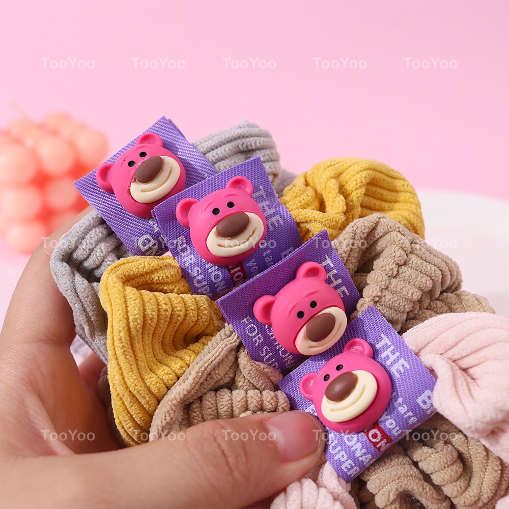 Cột tóc scrunchies gấu dâu lotso dễ thương cute TY0303