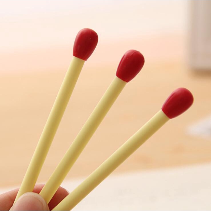 Bút Bi Viết Hình Que Diêm - Bút Bi Nước Học Sinh, Sinh Viên Văn Phòng Mực Đen