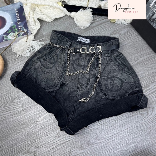 Quần sooc jeans vấn gấu hàng Quảng châu - Anna.Store