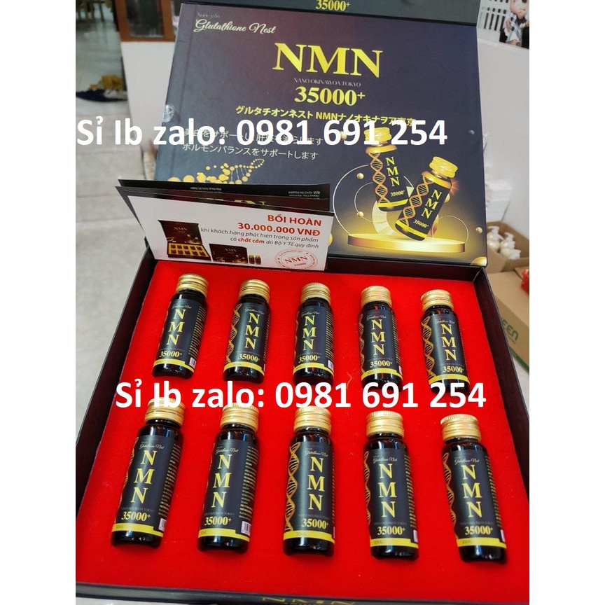 Combo 5 hộp Nước uống Collagen NMN, 5 hộp Glutathion 18000