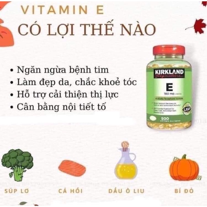 VIÊN UỐNG VITAMIN E KIRKLAND 500 VIÊN  🌙🌙🌙 𝐕𝐈𝐓𝐀𝐌𝐈𝐍 𝐄 𝐌𝐘̃ _ Lọ 500 viên cho cả Gia đình