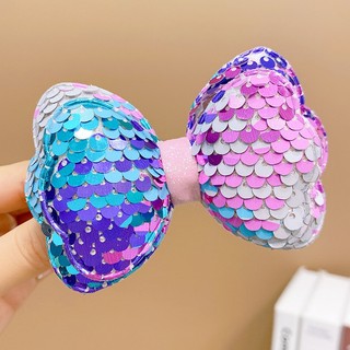 Kẹp Tóc Nơ Sequin Lấp Lánh Cho Bé Gái