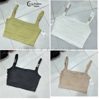Áo Hai Dây Gọn Sóng Cho Nữ Dưới 55kg Siêu Hót Hàng Loại 1 Kiểu Dáng Thời Trang-C6035