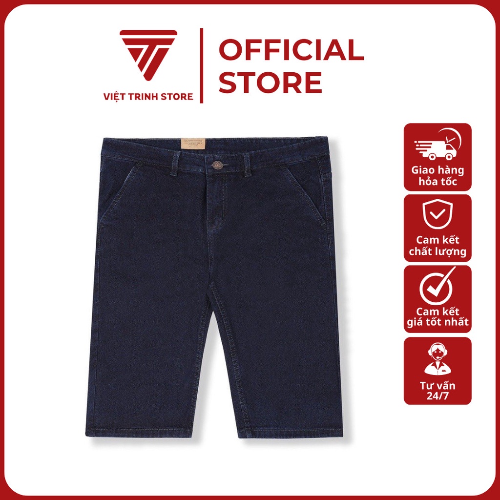 Quần Short Nam Trung Niên Đẹp Dễ Phối Đồ, Quần Đùi Nam Chất Jean Bò Túi Chéo Cao Cấp Co Giãn Tốt