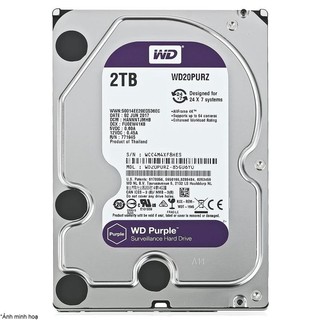 Ổ Cứng HDD 2TB Western Purple 3.5inch SATA3 Chính Hãng