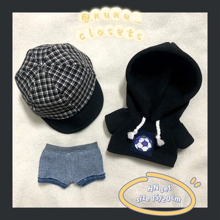 Bộ hoddie cho búp bê 15cm,20cm