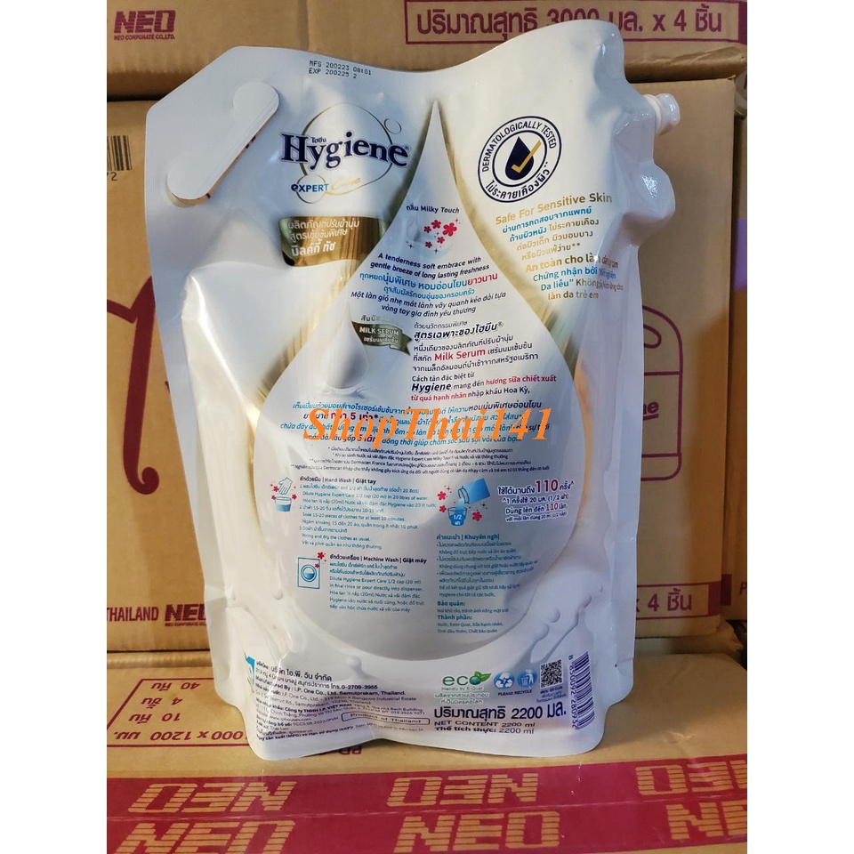 Nước xã vả đậm đặc Hygiene túi lớn TRẮNG 2200 ML  - Thái Lan