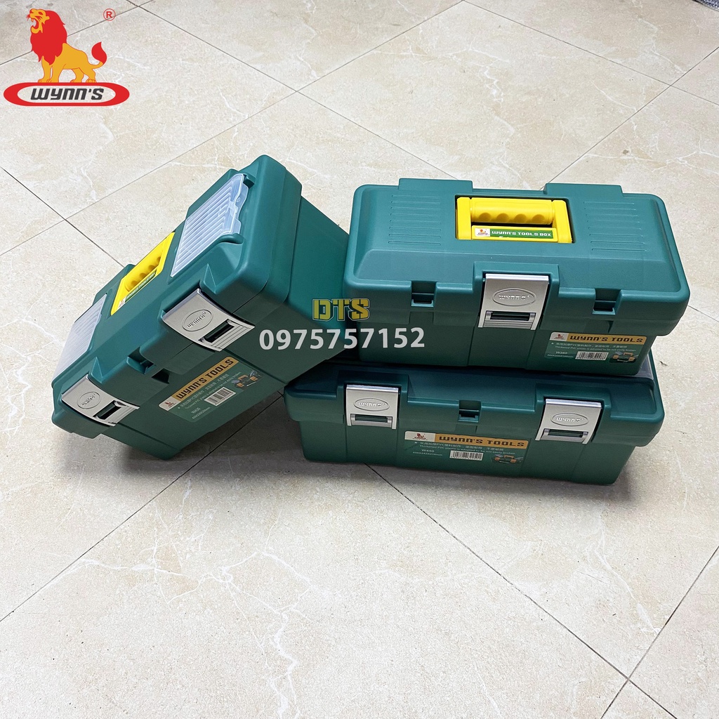 Hộp đựng công cụ nâng cấp WYNN'S 14-19inch, thùng dụng cụ đồ nghề nhựa PVC cường lực siêu dày, nhiều ngăn tiện lợi