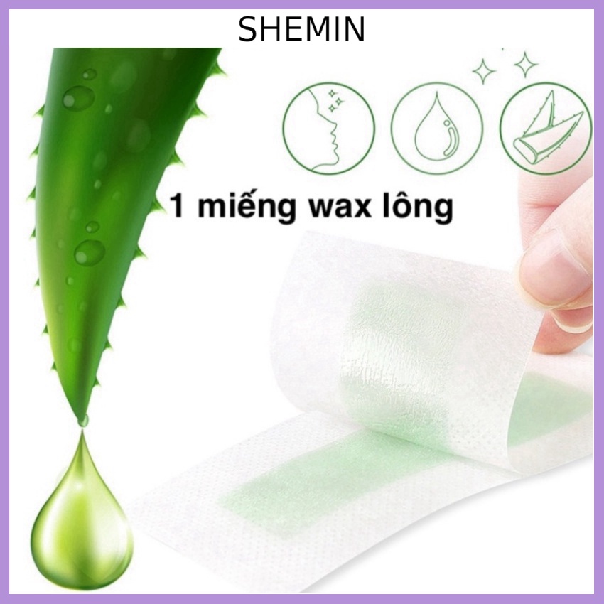 Set 5 miếng dán wax lông chân/toàn thân làm vải không dệt SHEMIN