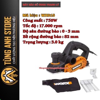 [ Thanh Lý ] Máy bào Gỗ 750W WX615 - Worx Orange