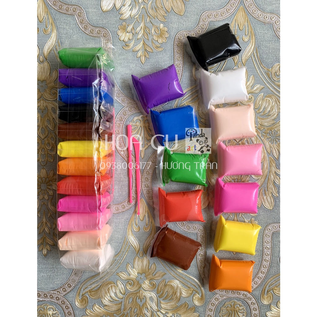 Đất sét tự khô siêu nhẹ loại to_12/24/36 màu tặng kèm dụng cụ
