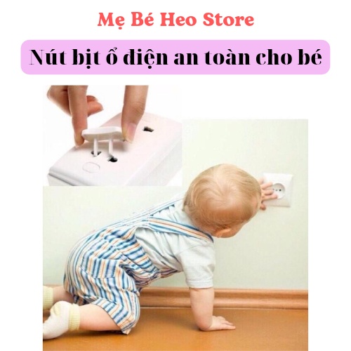 Nút bịt ổ điện chống giật, chống cháy an toàn cho bé, 2 chân và 3 chân