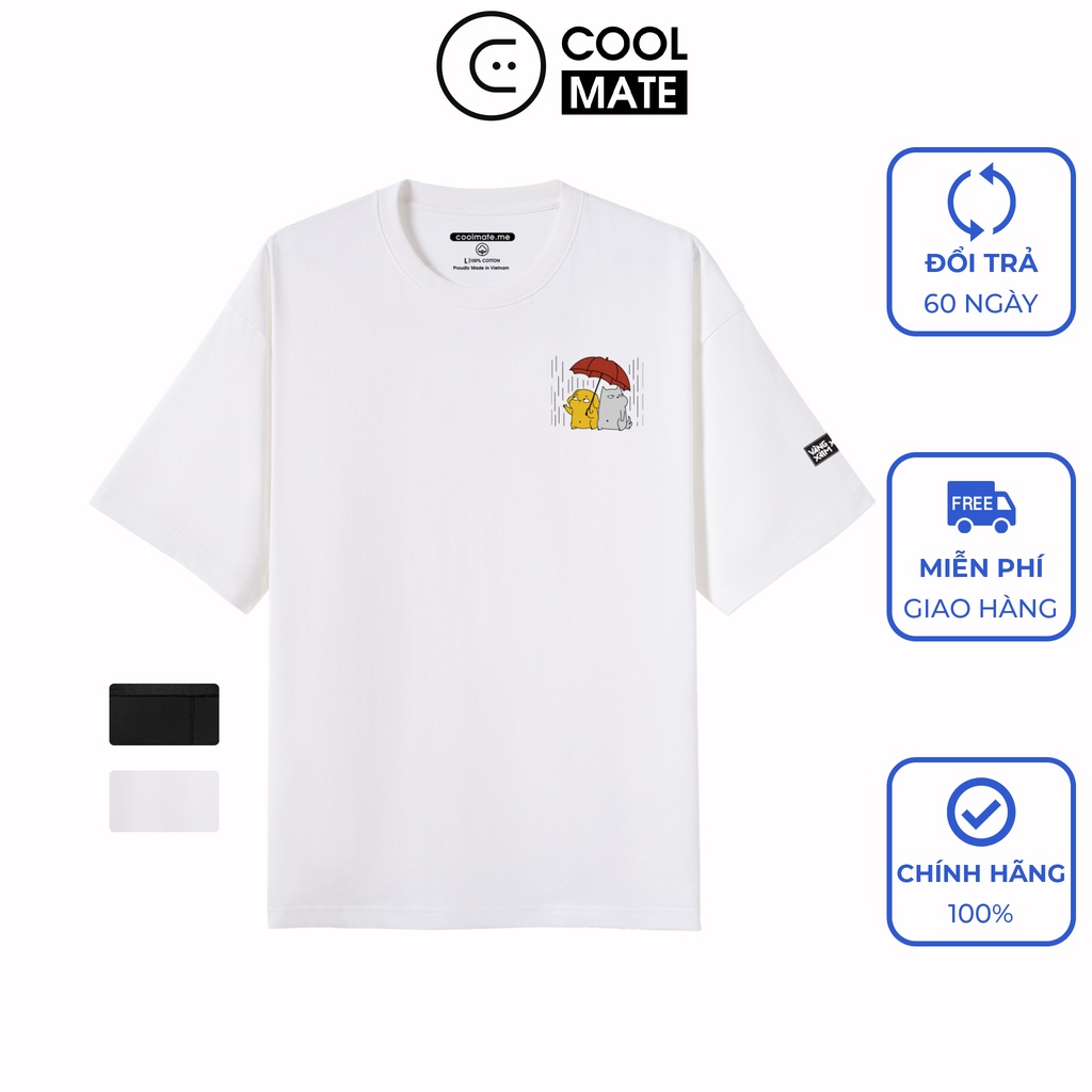 Vàng Xám - Áo Thun Oversize chiếc dù đỏ - thương hiệu Coolmate