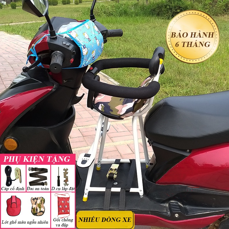 Ghế Cho Bé Ngồi Xe Máy, Ghế Trước Đi Xe Ga, Xe Số, Xe Đạp Điện, Có Vòng Bảo Vệ Bé, An Toàn Cho Trẻ Lead,Vision,Vespa, SH