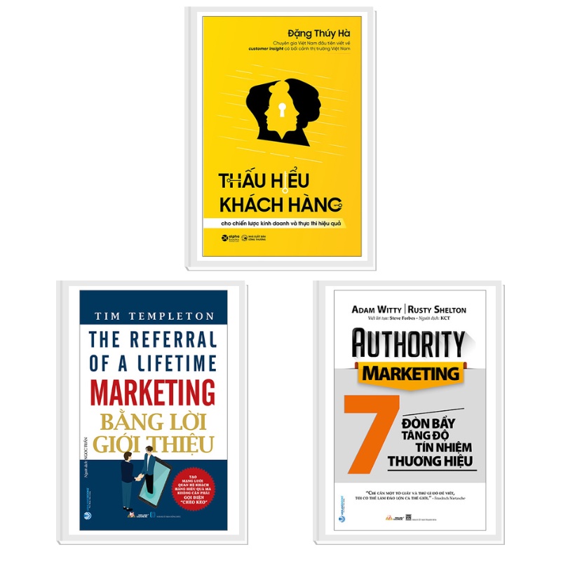 Sách - Combo Marketing Bằng Lời Giới Thiệu + 7 Đòn Bẩy Tăng Độ Tín Nhiệm Thương Hiệu + Thấu Hiểu Khách Hàng