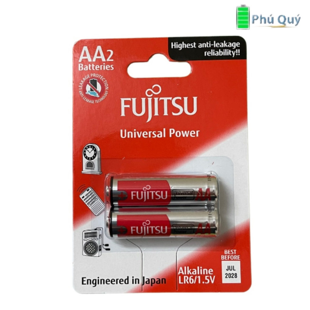 VỈ 4 Viên Pin AA , Pin AAA FUJITSU 1,5V Siêu Bền - Hàng chính hãng