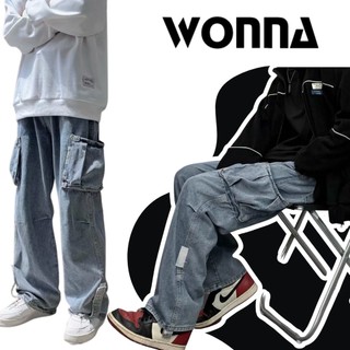 [KÈM ẢNH THẬT+VIDEO] Quần bò jeans nam ống rộng túi hộp oversize unisex Ulzzang siêu chất jean Hàn box pant genZ hip hop