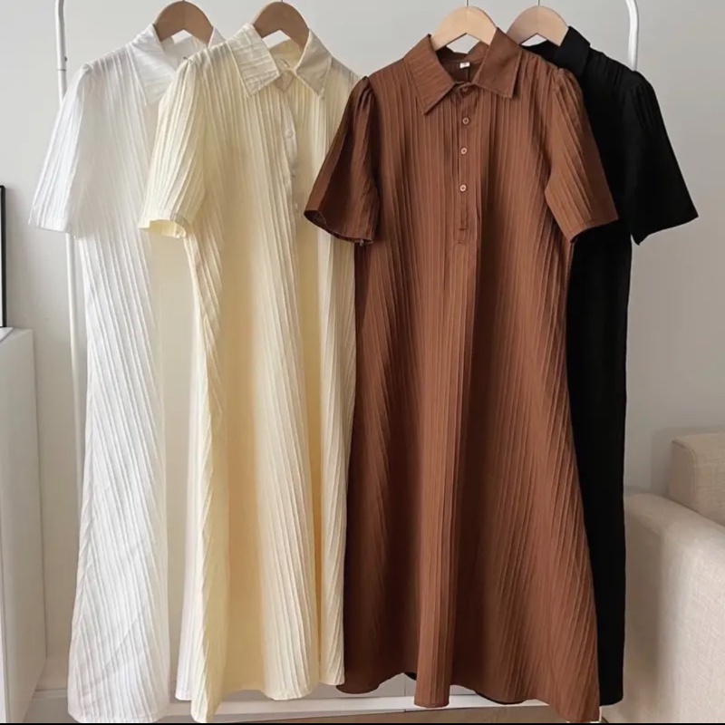 Váy Polo Cổ Đức Dáng Dài Nhiều Màu Freesize Tặng Kèm Váy 2 Dây