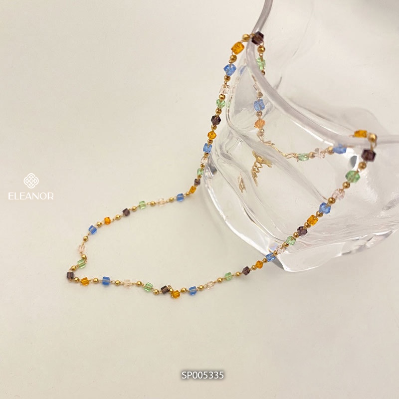 Dây chuyền nữ đính hạt cườm Eleanor Accessories dạng chuỗi hạt nhiều màu sắc phụ kiện trang sức 5335