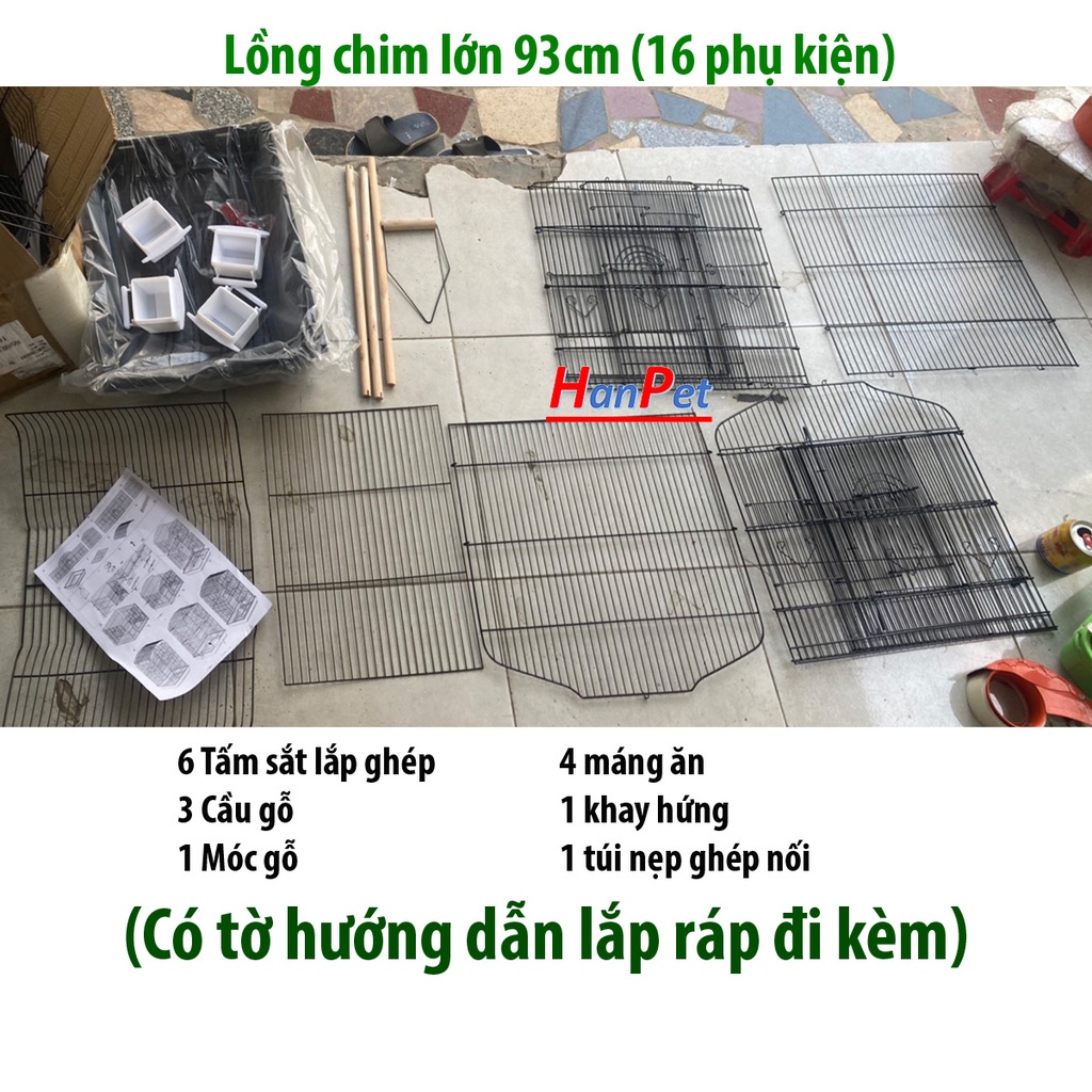 Lồng chim lớn cao 93cm (Lồng Vẹt, yểng, bồ câu)