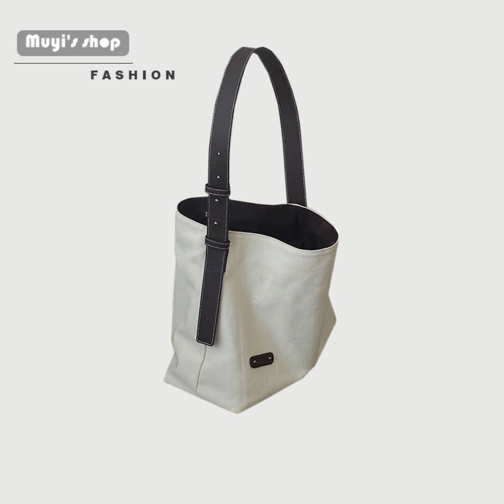 Túi Vải Canvas Thiết Kế Đơn Giản Phong Cách Nhật Bản Cho Nữ