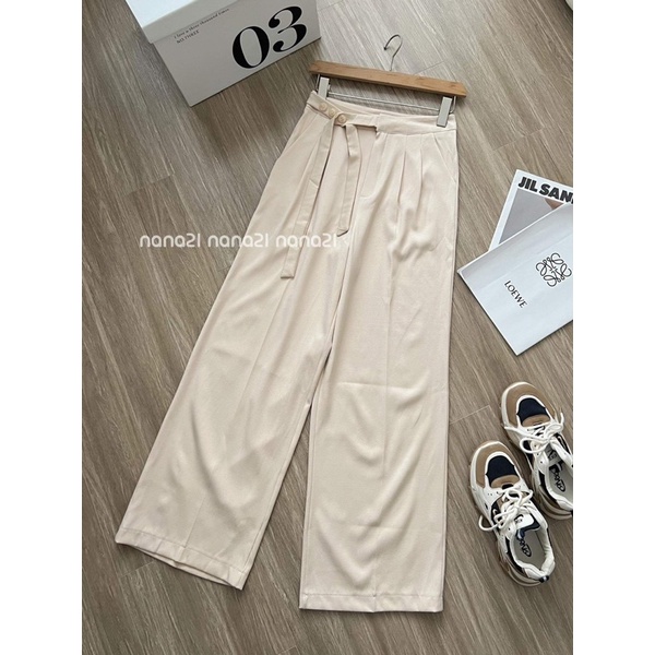 Quần vải ống suông cúc chéo Nana21 Nanastore21