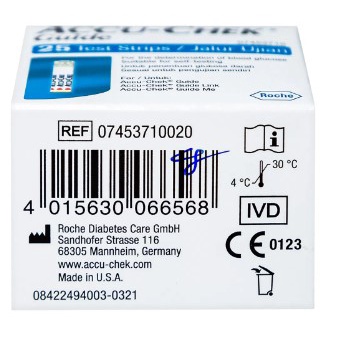 HỘP 25 QUE THỬ ACCUCHEK GUIDE CÓ TEM CHÍNH HÃNG