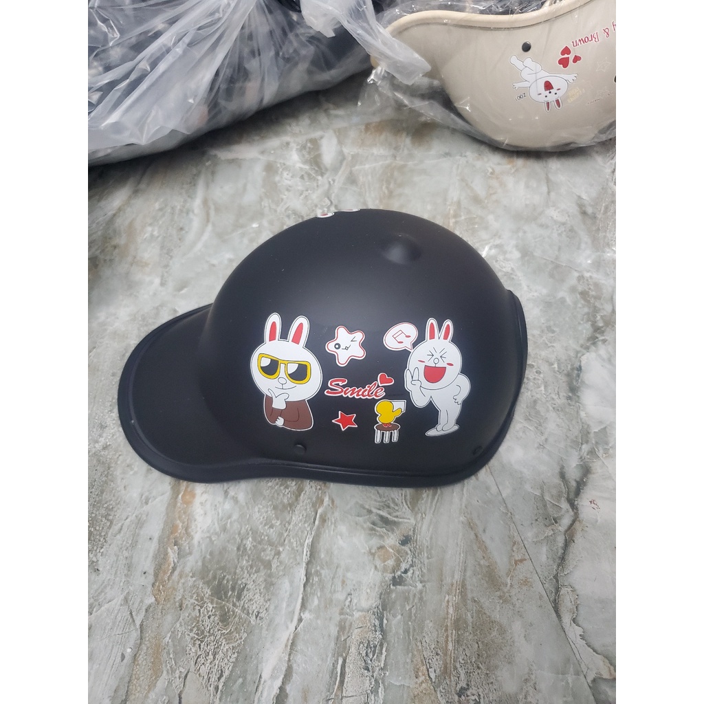 [ Bán sỉ] Mũ Bảo Hiểm Lưỡi Trai Nam Nữ Thời Trang Sành Điệu  Nón Bảo Hiểm Lưỡi Trai Nam Nữ Đẹp Nhiều Màu Nhiều Hình In