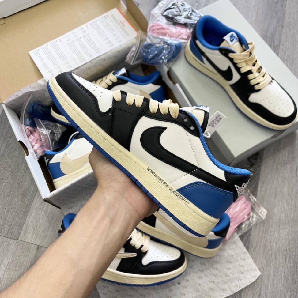 Giày thể thao Travis Scott x Air Jordan 1 Low Reverse Mocha Màu Nâu Trắng Cổ Thấp Siêu Phong Cách hot 2023