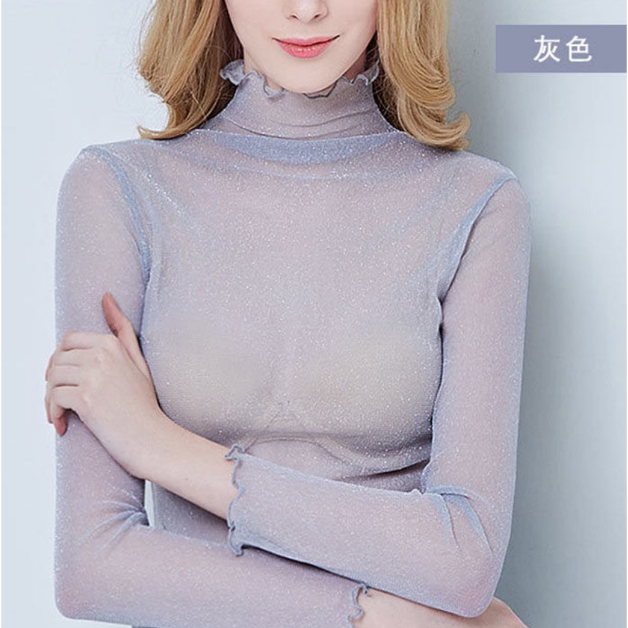 Áo Lưới Xuyên Thấu Dài Tay Xuyên Thấu Quyến Rũ Dành Cho Nữ