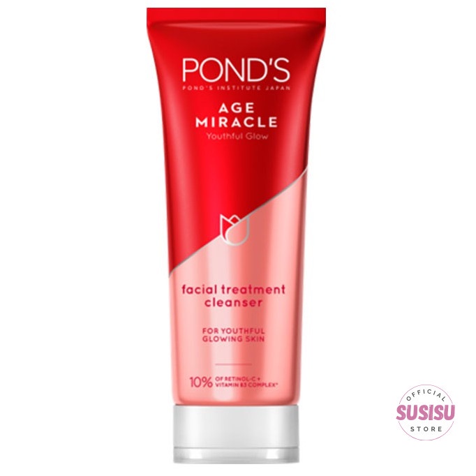 Sữa Rửa Mặt POND 'S Flawless White/ Acne Clear/Age Miracle/Pure White Facial Foam-Trắng sáng/ngừa mụn/chống lão hóa 100g