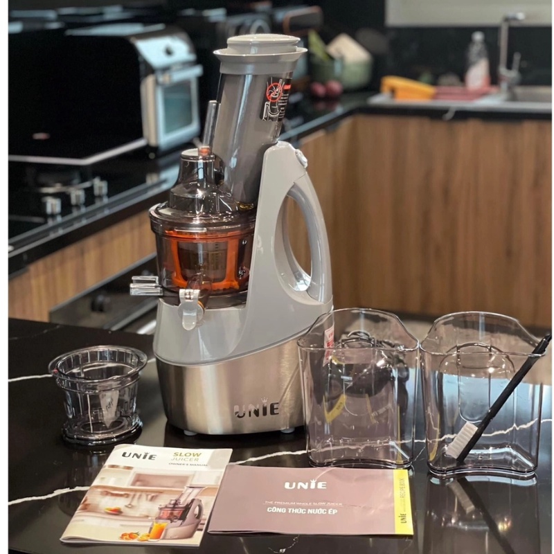 Máy ép chậm Unie UE580, ép nguyên quả, lưới làm kem, bảo hành 24 tháng