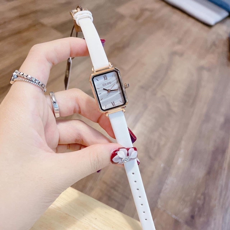 Đồng hồ nữ G.u.o.u chính hãng tiểu thư dây da siêu bền, kiểu dáng thời thượng, trẻ trung G8222