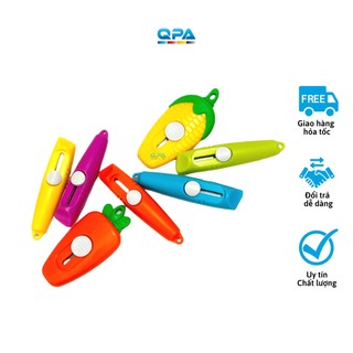 Dao rọc giấy mini hình bắp, hình carot, mix màu đậm siêu dễ thương
