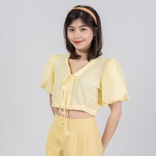 Áo croptop tay bom Aurora