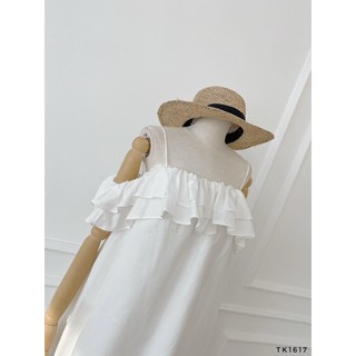 Đầm babydoll 2s bèo tầng dáng xòe