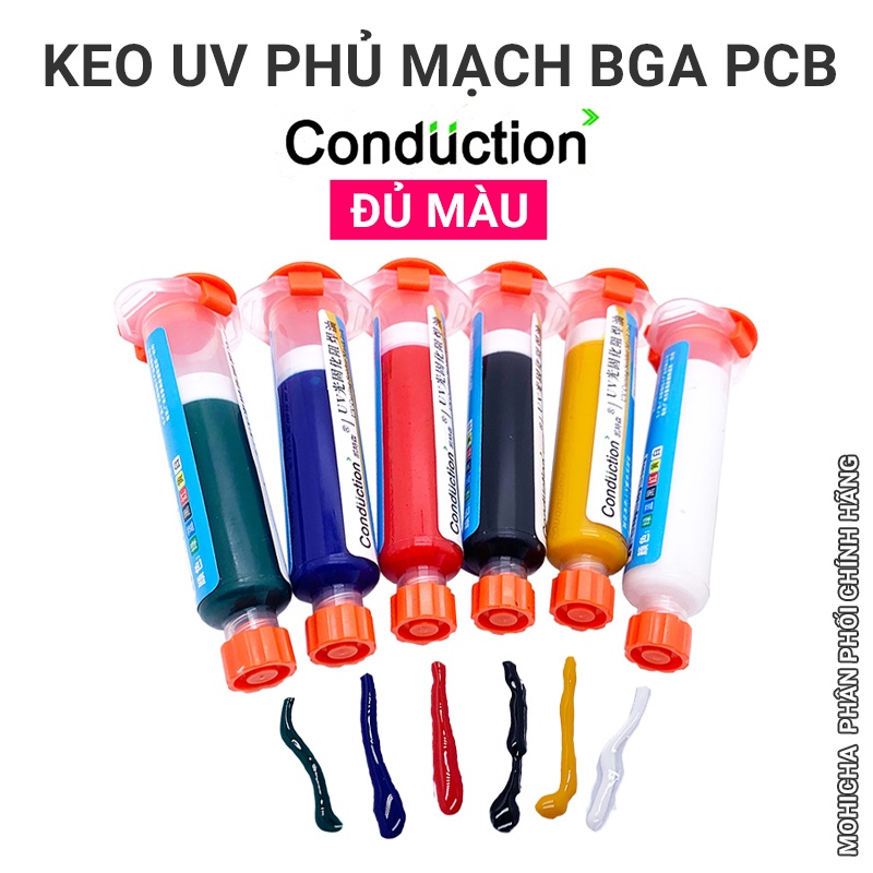 Keo UV phủ mạch Conduction CD-UV900 dùng sửa chữa main điện thoại, laptop, bo mạch điện BGA, PCB